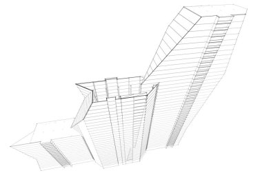 soyut mimari tasarım, dijital konsept arkaplanı oluşturma