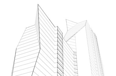 soyut mimari tasarım, dijital konsept arkaplanı oluşturma