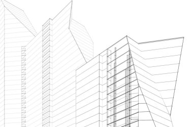 soyut mimari tasarım, dijital konsept arkaplanı oluşturma