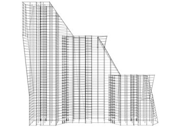 soyut mimari tasarım, dijital konsept arkaplanı oluşturma