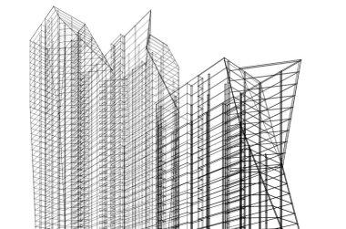 soyut mimari tasarım, dijital konsept arkaplanı oluşturma