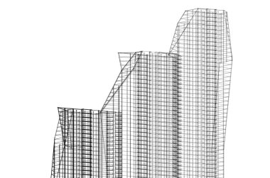 soyut mimari tasarım, dijital konsept arkaplanı oluşturma