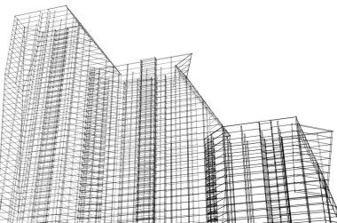 soyut mimari tasarım, dijital konsept arkaplanı oluşturma