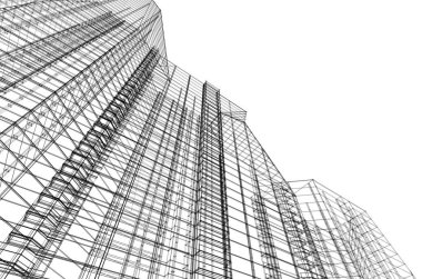 soyut mimari tasarım, dijital konsept arkaplanı oluşturma