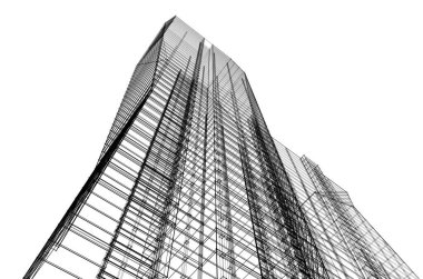 soyut mimari tasarım, dijital konsept arkaplanı oluşturma