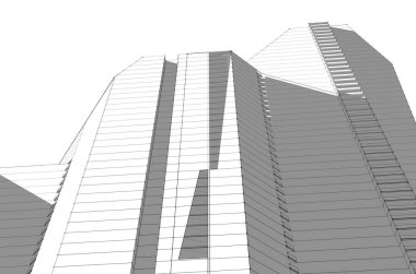 soyut mimari tasarım, dijital konsept arkaplanı oluşturma