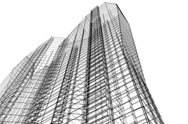 soyut mimari tasarım, dijital konsept arkaplanı oluşturma