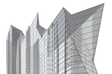 soyut mimari tasarım, dijital konsept arkaplanı oluşturma