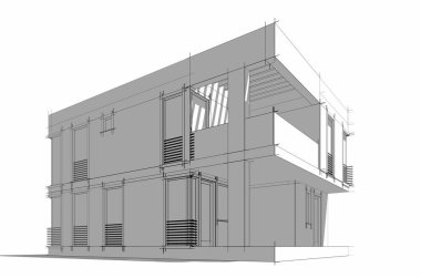 soyut mimari tasarım, dijital konsept arkaplanı oluşturma