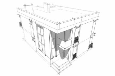soyut mimari tasarım, dijital konsept arkaplanı oluşturma