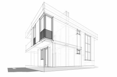 soyut mimari tasarım, dijital konsept arkaplanı oluşturma