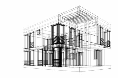 soyut mimari tasarım, dijital konsept arkaplanı oluşturma