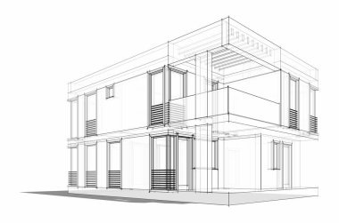soyut mimari tasarım, dijital konsept arkaplanı oluşturma