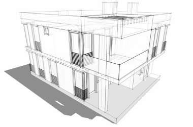 soyut mimari tasarım, dijital konsept arkaplanı oluşturma