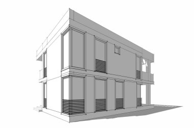 soyut mimari tasarım, dijital konsept arkaplanı oluşturma