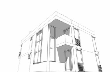 soyut mimari tasarım, dijital konsept arkaplanı oluşturma