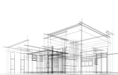 soyut mimari tasarım, dijital konsept arkaplanı oluşturma