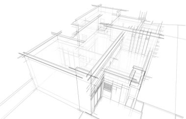 soyut mimari tasarım, dijital konsept arkaplanı oluşturma
