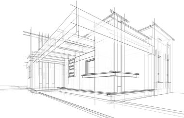 soyut mimari tasarım, dijital konsept arkaplanı oluşturma