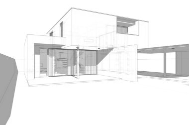 soyut mimari tasarım, dijital konsept arkaplanı oluşturma