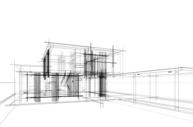 soyut mimari tasarım, dijital konsept arkaplanı oluşturma