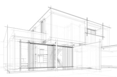 soyut mimari tasarım, dijital konsept arkaplanı oluşturma