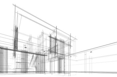 soyut mimari tasarım, dijital konsept arkaplanı oluşturma