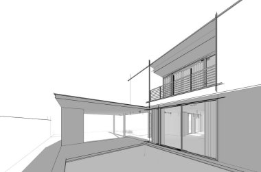 soyut mimari tasarım, dijital konsept arkaplanı oluşturma