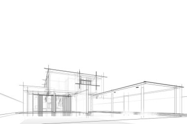 soyut mimari tasarım, dijital konsept arkaplanı oluşturma