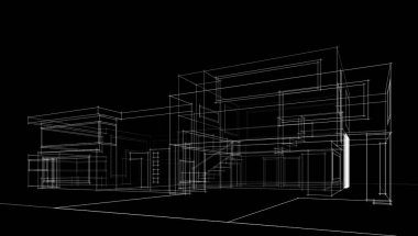 soyut mimari tasarım, dijital konsept arkaplanı oluşturma