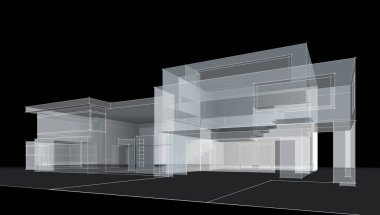 soyut mimari tasarım, dijital konsept arkaplanı oluşturma