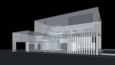 soyut mimari tasarım, dijital konsept arkaplanı oluşturma