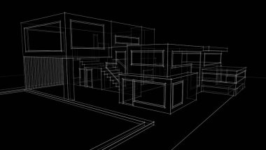 soyut mimari tasarım, dijital konsept arkaplanı oluşturma