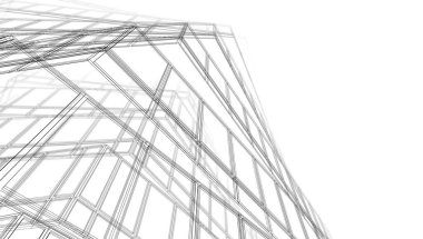 soyut mimari tasarım, dijital konsept arkaplanı oluşturma