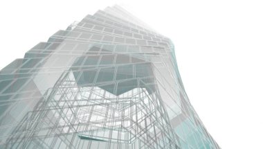 soyut mimari tasarım, dijital konsept arkaplanı oluşturma