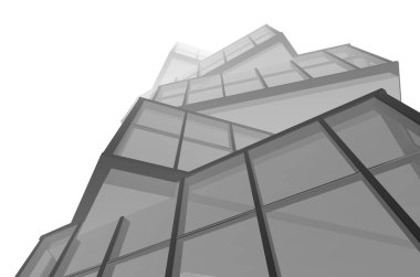 soyut mimari tasarım, dijital konsept arkaplanı oluşturma