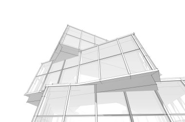 soyut mimari tasarım, dijital konsept arkaplanı oluşturma