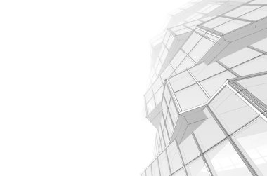 soyut mimari tasarım, dijital konsept arkaplanı oluşturma