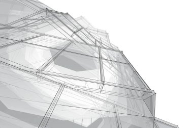 soyut mimari tasarım, dijital konsept arkaplanı oluşturma