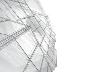 soyut mimari tasarım, dijital konsept arkaplanı oluşturma