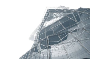 soyut mimari tasarım, dijital konsept arkaplanı oluşturma