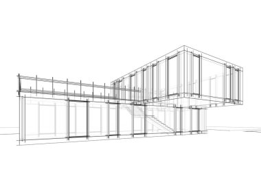 soyut mimari tasarım, dijital konsept arkaplanı oluşturma