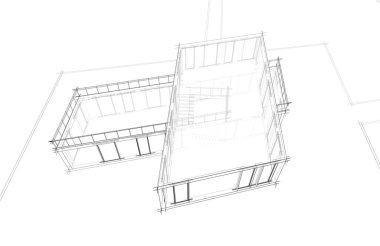 soyut mimari tasarım, dijital konsept arkaplanı oluşturma