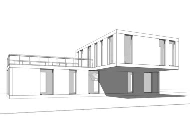 soyut mimari tasarım, dijital konsept arkaplanı oluşturma