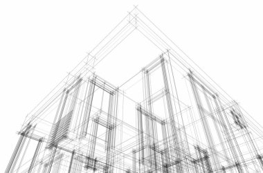 soyut mimari tasarım, dijital konsept arkaplanı oluşturma