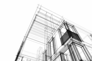 soyut mimari tasarım, dijital konsept arkaplanı oluşturma