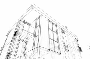 soyut mimari tasarım, dijital konsept arkaplanı oluşturma