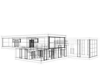 soyut mimari tasarım, dijital konsept arkaplanı oluşturma