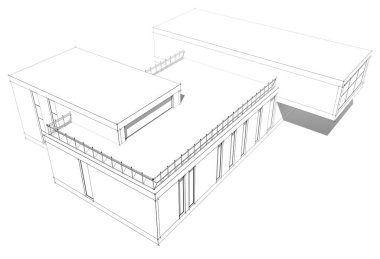 soyut mimari tasarım, dijital konsept arkaplanı oluşturma