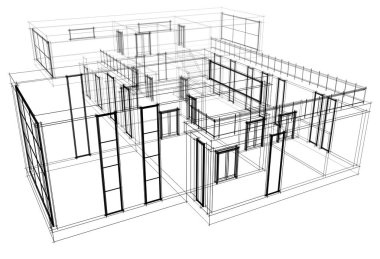 soyut mimari tasarım, dijital konsept arkaplanı oluşturma